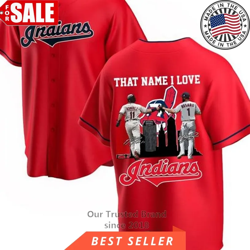 Cleveland Indians That Name I Love Baseball Jersey