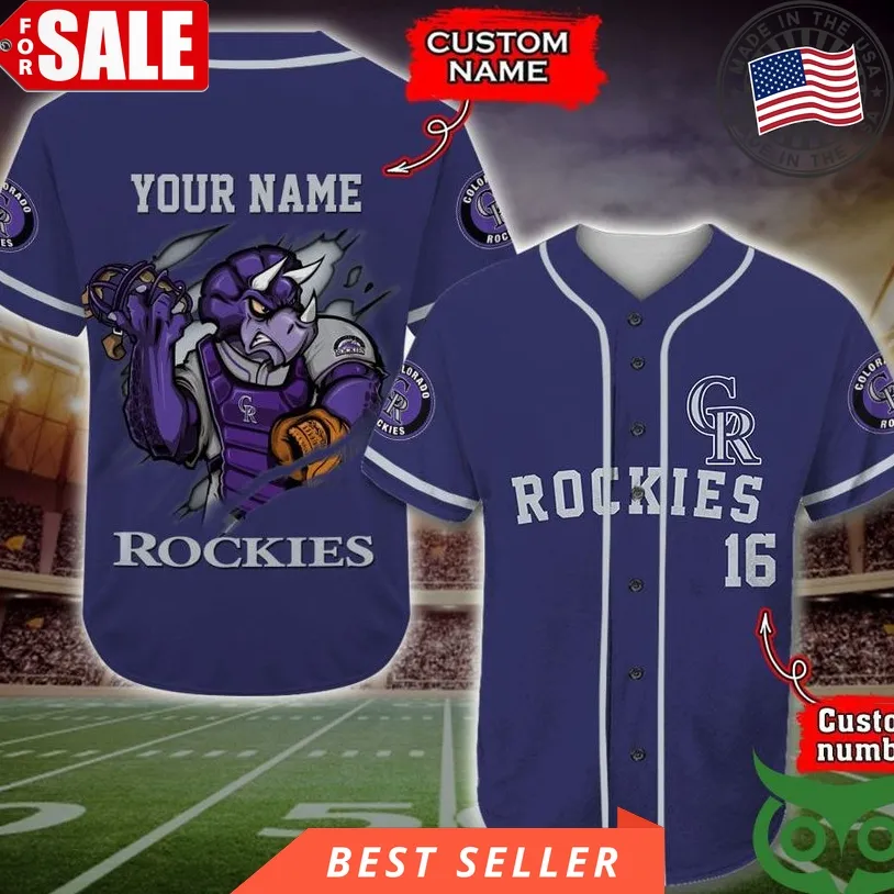 Colorado Rockies Baseball Jersey Mlb Custom Name Number
