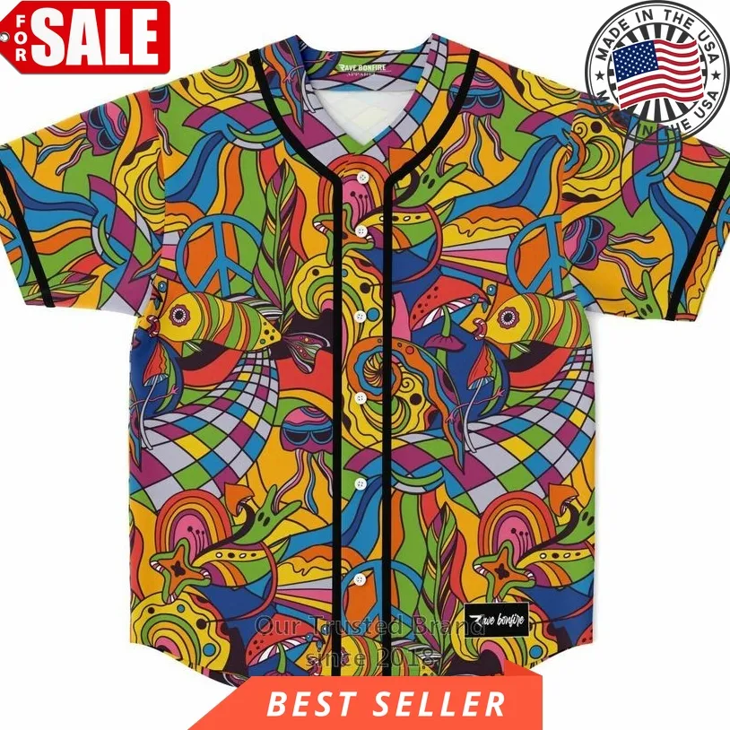 Colorful Trippy Baseball Jersey