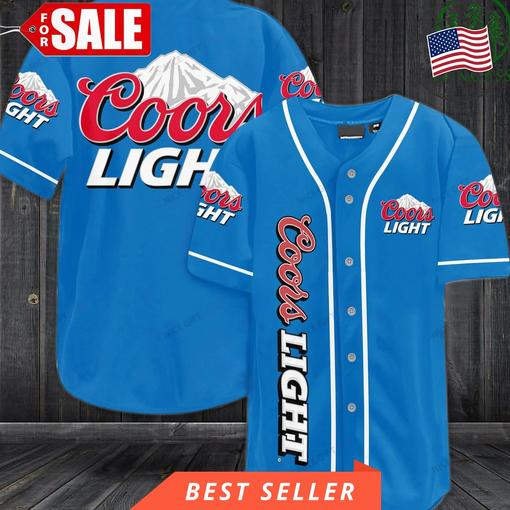 Coors Light Baseball Jersey Shirt