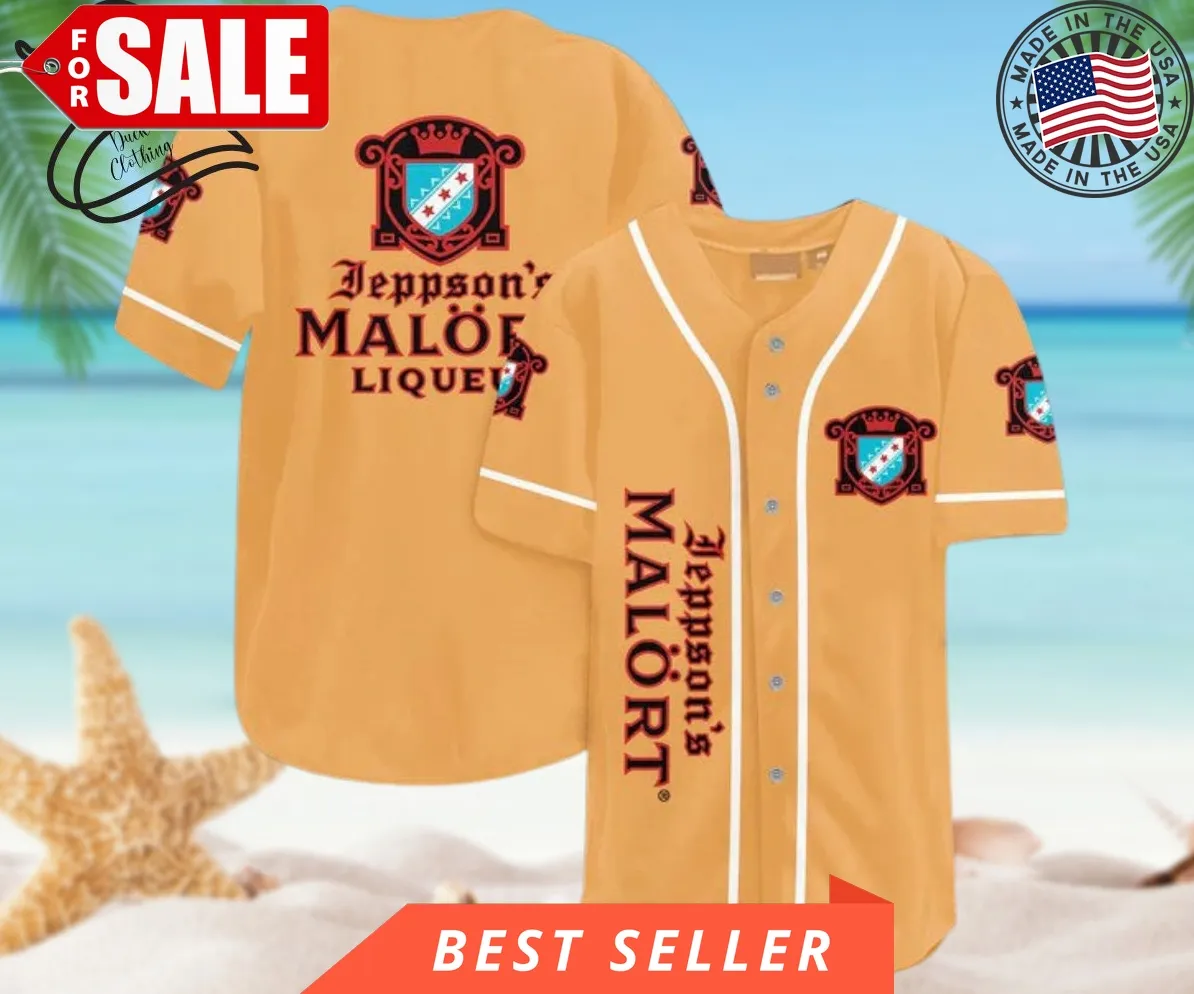 Coral Jeppson's Malort Baseball Jersey, Halloween Shirt, Hawaii Holiday Beach Flamingo Stag Brewery Summer 