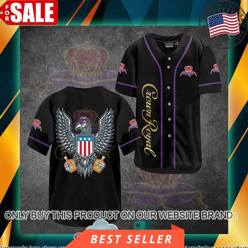 Crown Royal Us Eagle Baseball Jersey Plus Size