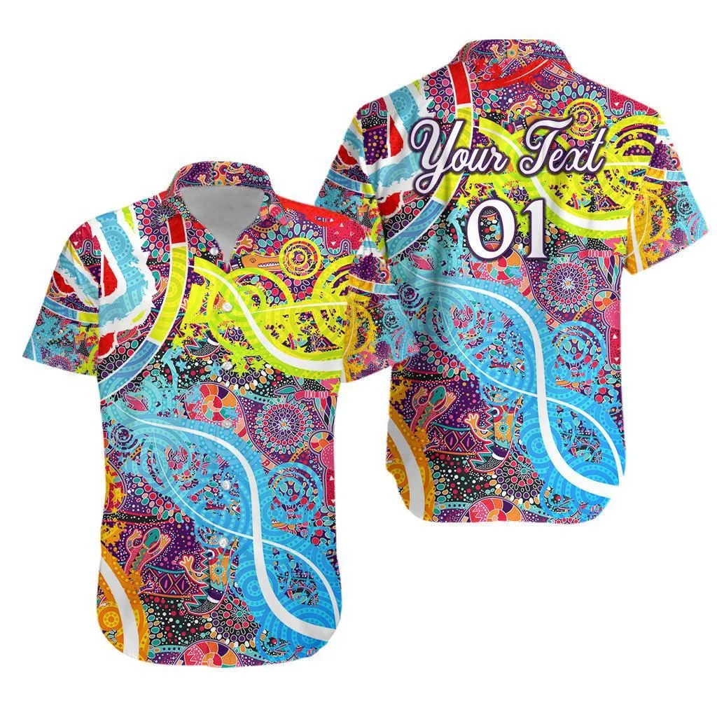 (Custom Personalised) Aboriginal Art Colorful Vibes Hawaiian Shirt Indigenous Lt8_1