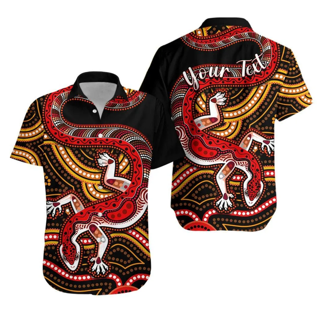 (Custom Personalised) Aboriginal Art Lizard Hawaiian Shirt You Are Number One Lt13_0