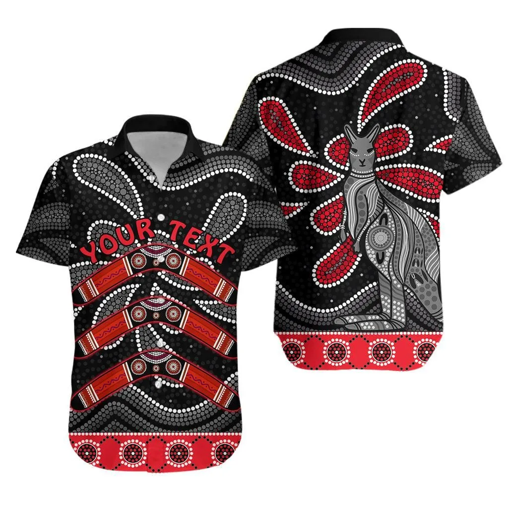(Custom Personalised) Aboriginal Boomerang Hawaiian Shirt Kangaroo Australia Lt13_0