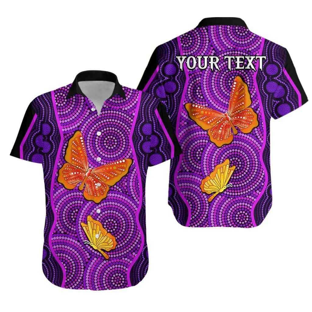 (Custom Personalised) Aboriginal Dot Hawaiian Shirt Butterfly Natural Beauty Lt13_0