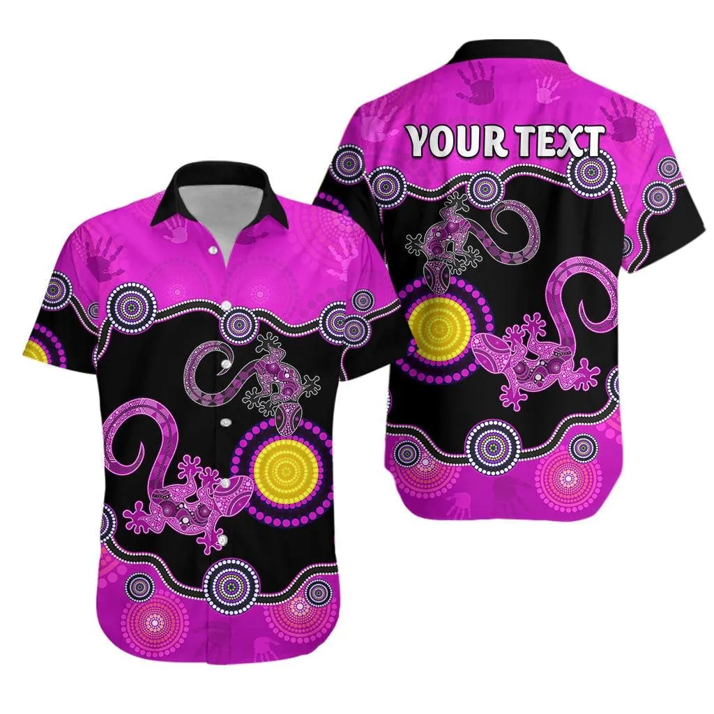 (Custom Personalised) Aboriginal Lizard Hawaiian Shirt Attracted Australia Version Purple Lt13_0