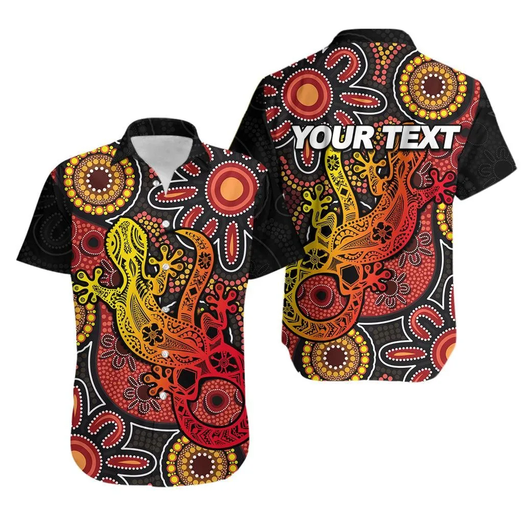 (Custom Personalised) Aboriginal Lizard Hawaiian Shirt Lt6_1