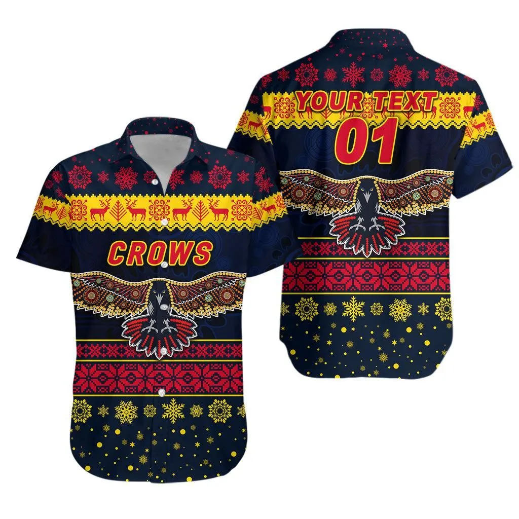 (Custom Personalised) Adelaide Crows Hawaiian Shirt Christmas Simple Style Lt8_1