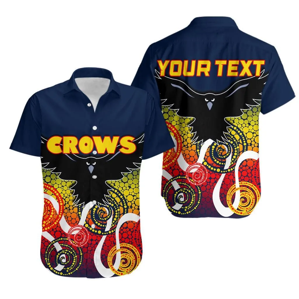 (Custom Personalised) Adelaide Crows Hawaiian Shirt Indigenous Blue Color Lt6_1
