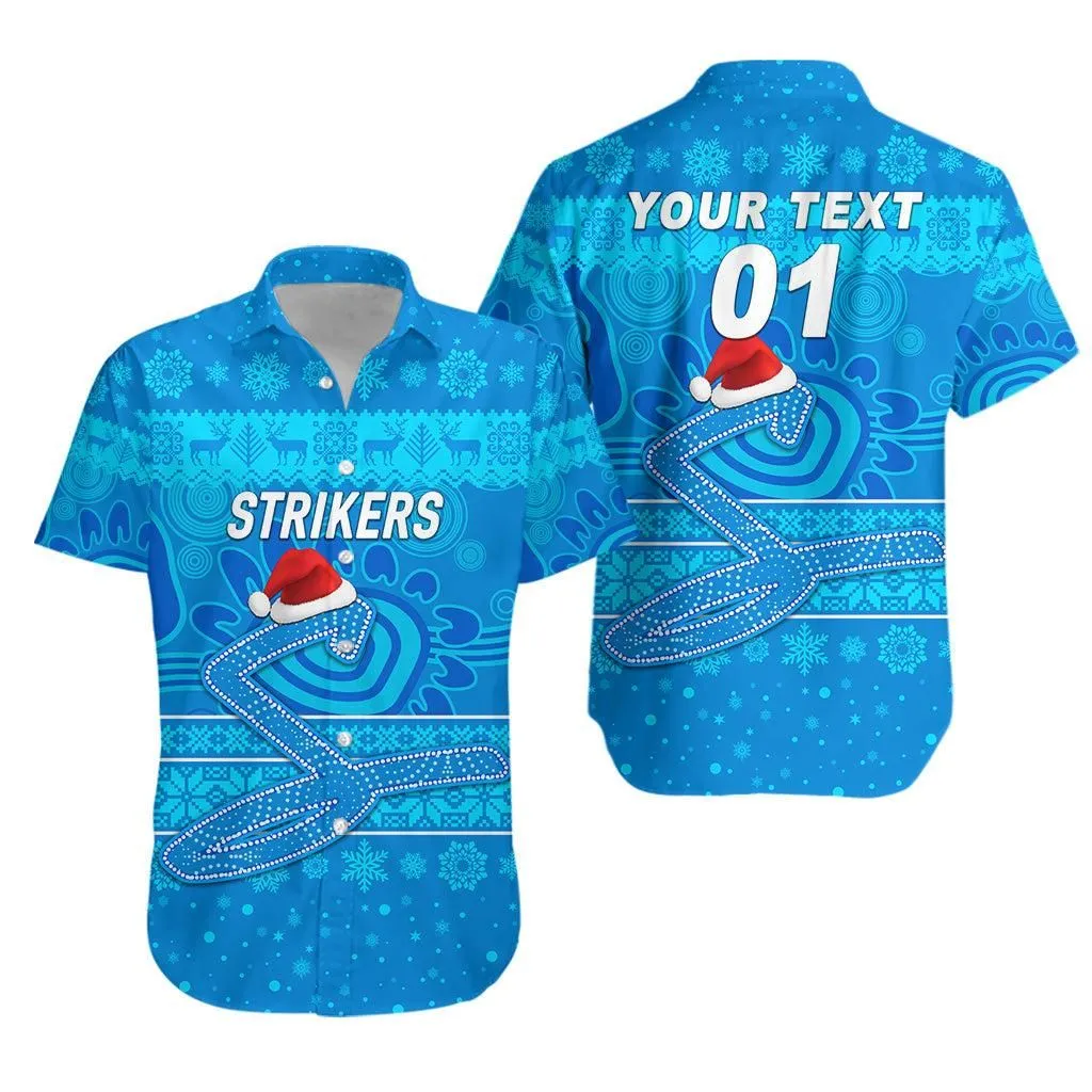 (Custom Personalised) Adelaide Strikers Hawaiian Shirt Christmas Simple Style Lt8_1