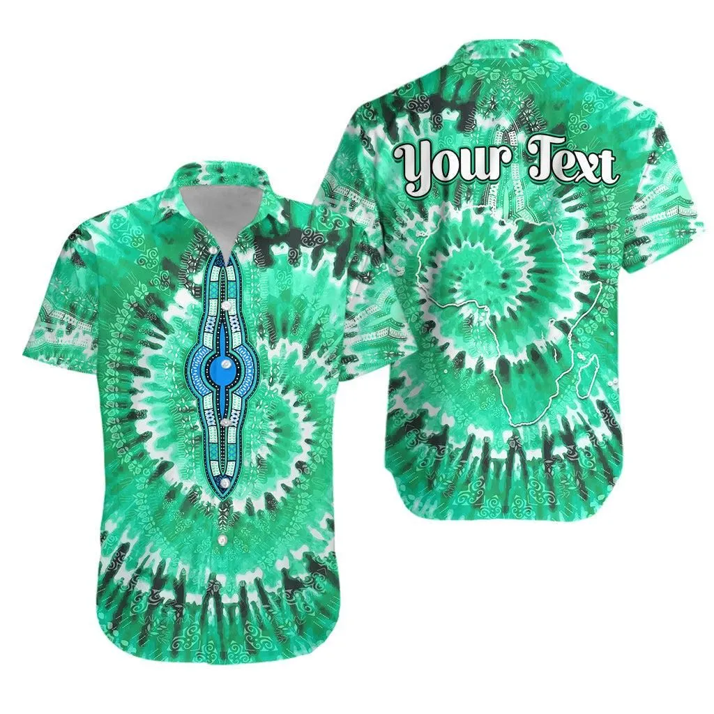 (Custom Personalised) Africa Tie Dye Hawaiian Shirt Green Fashion Lt13_0