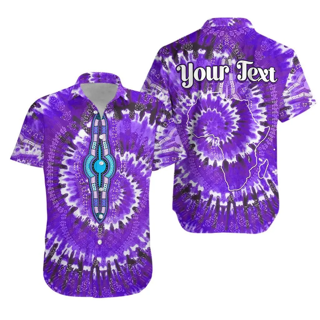 (Custom Personalised) Africa Tie Dye Hawaiian Shirt Purple Fashion Lt13_0