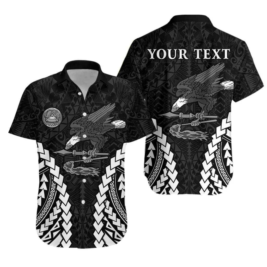 (Custom Personalised) American Samoa Hawaiian Shirt Eagle Mix Polynesian Lt13_1