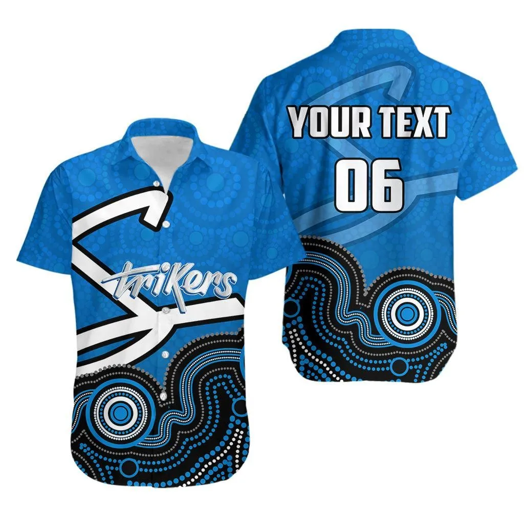 (Custom Personalised And Number) Adelaide Strikers Hawaiian Shirt Cricket Aboriginal Style Lt6_1