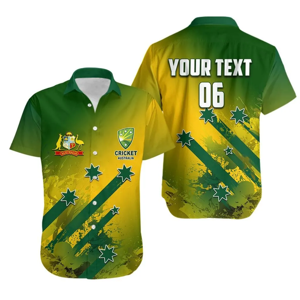 (Custom Personalised And Number) Cricket Hawaiian Shirt Australian Cricket Special Style Lt6_1