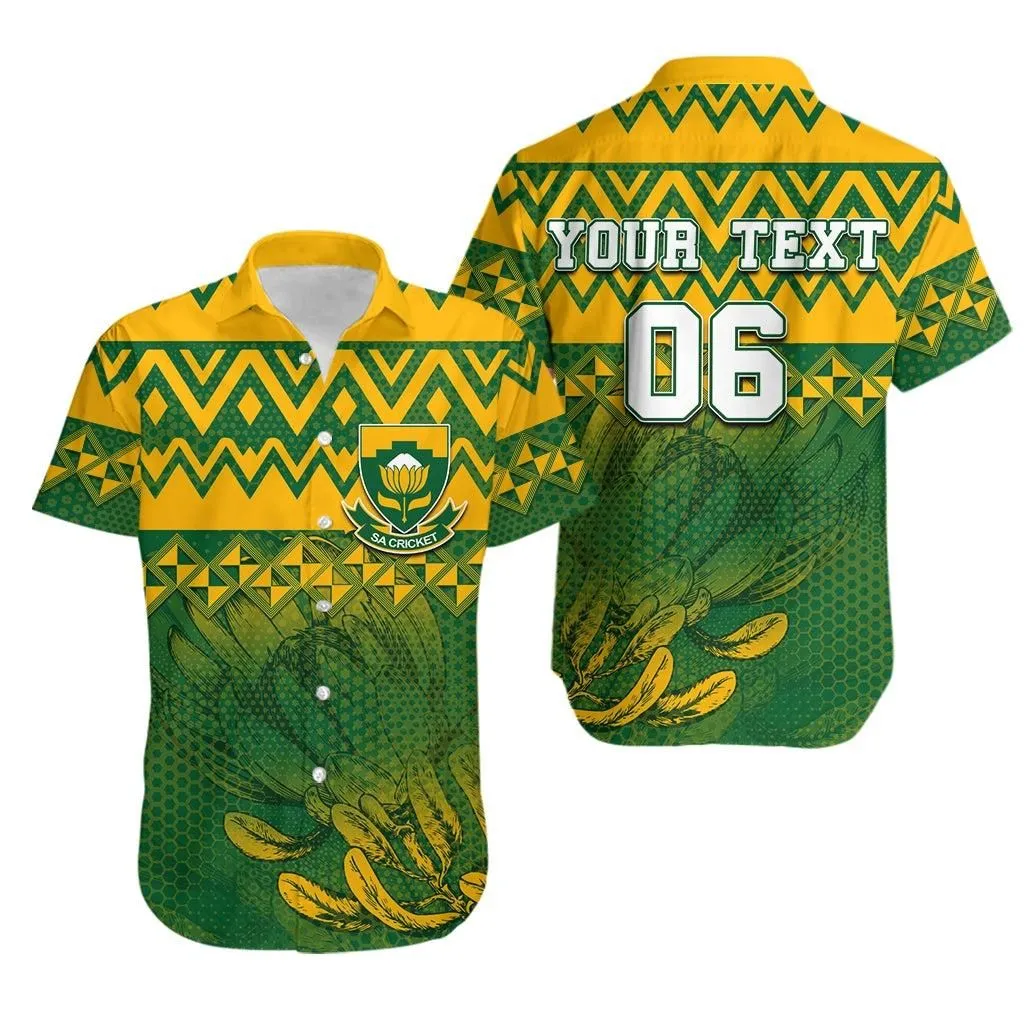 (Custom Personalised And Number) South Africa National Cricket Team Hawaiian Shirt Lt6_1