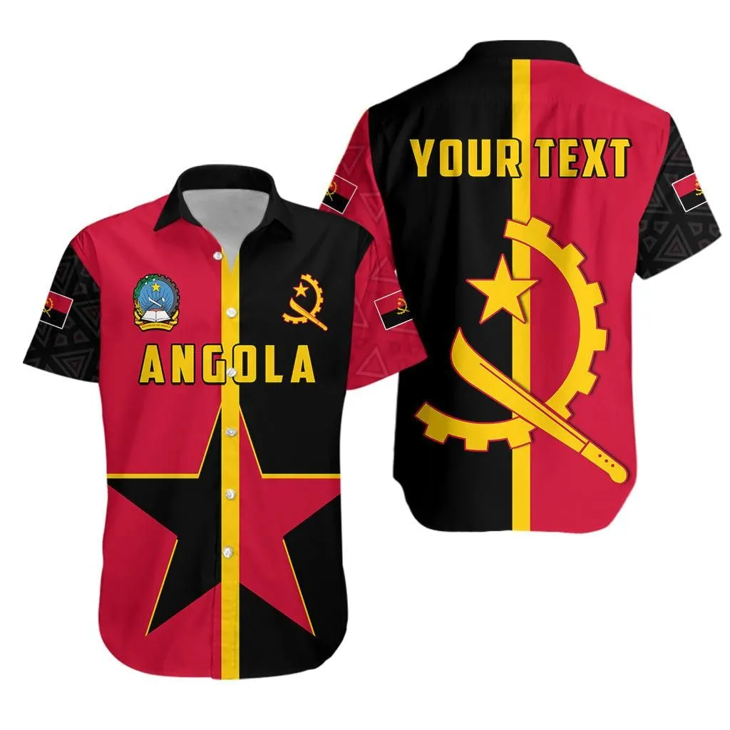 (Custom Personalised) Angola Hawaiian Shirt Star And Flag Style Sporty Lt13_0