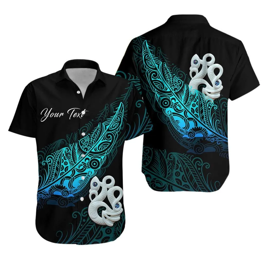 (Custom Personalised) Aotearoa Hawaiian Shirt Fern Mix Manaia Matau Lt13_1