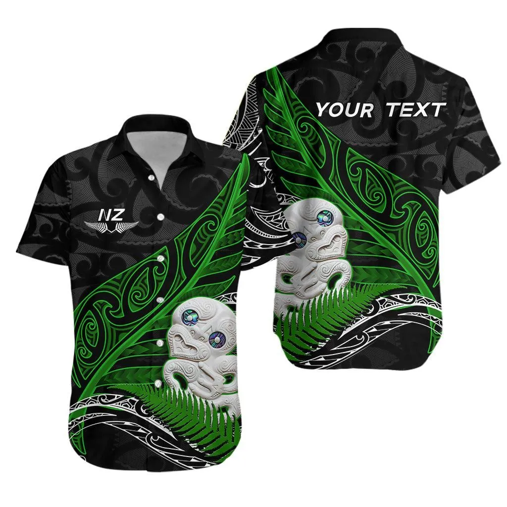 (Custom Personalised) Aotearoa Maori Hawaiian Shirt Hei Tiki And Fern Lt13_1