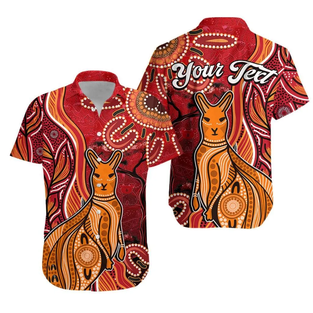 (Custom Personalised) Australian Aboriginal Art Hawaiian Shirt Aussie Animal Red Version Lt14_0