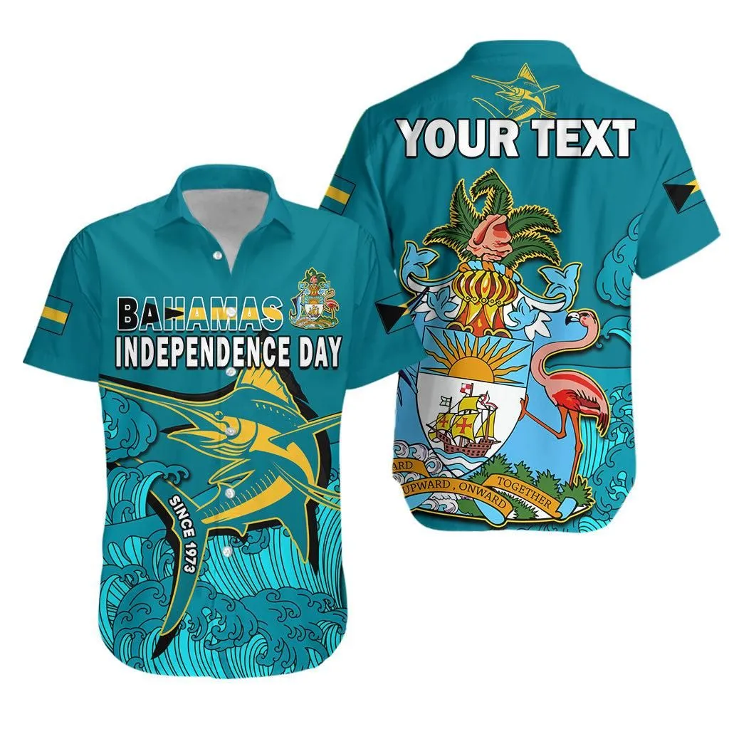 (Custom Personalised) Bahamas Independence Day Hawaiian Shirt Blue Marlin Since 1973 Style Lt14_0