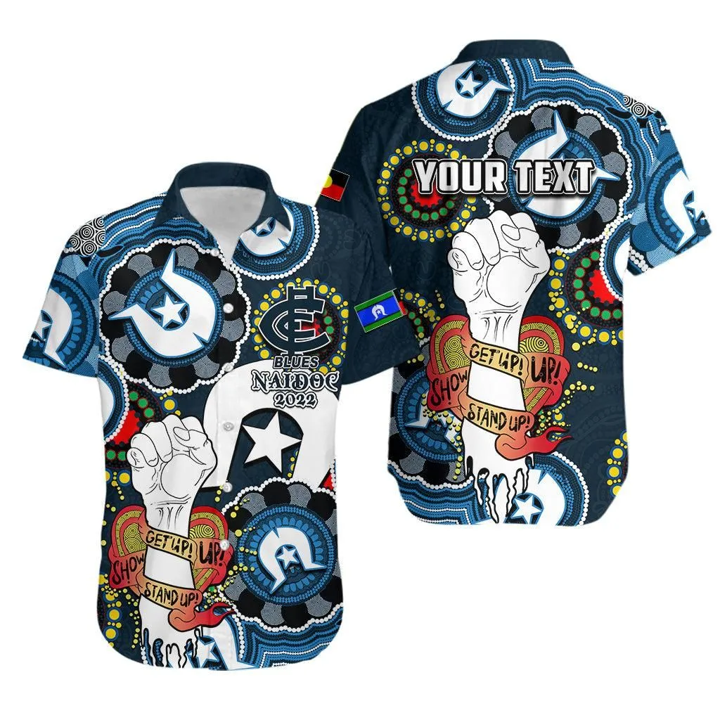 (Custom Personalised) Blues Australian Football Hawaiian Shirt Naidoc Week  Lets Fight Together Lt6_0