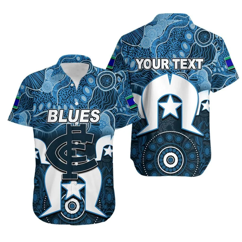 (Custom Personalised) Blues Australian Football Torres Strait Islanders Mix Aboriginal Hawaiian Shirt Lt6_1