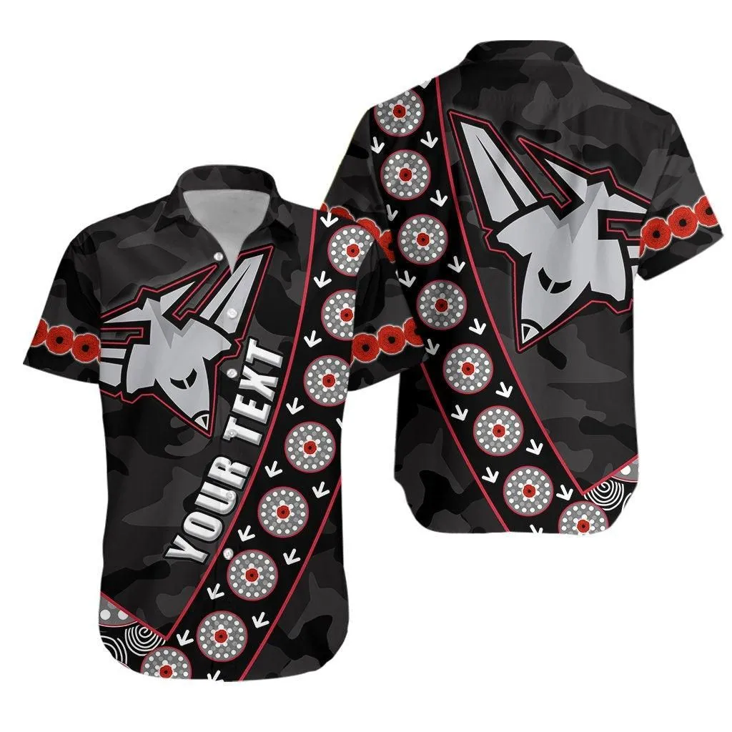 (Custom Personalised) Bombers Anzac 2021 Hawaiian Shirt Essendon Black_1