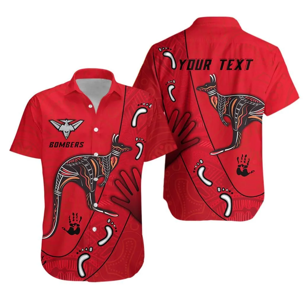 (Custom Personalised) Bombers Indigenous Hawaiian Shirt Essendon For Life Lt13_1