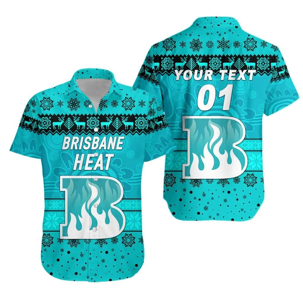 (Custom Personalised) Brisbane Heat Hawaiian Shirt Christmas Simple Style Lt8_2