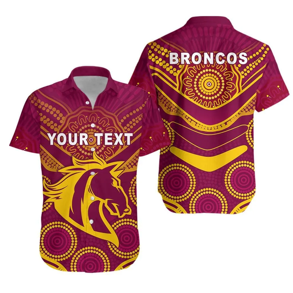 (Custom Personalised) Broncos Indigenous Hawaiian Shirt Lt13_1