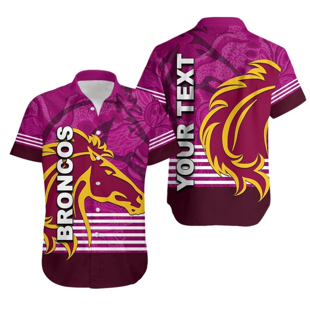 (Custom Personalised) Broncos Rugby Hawaiian Shirt Pink Jersey Lt6_1
