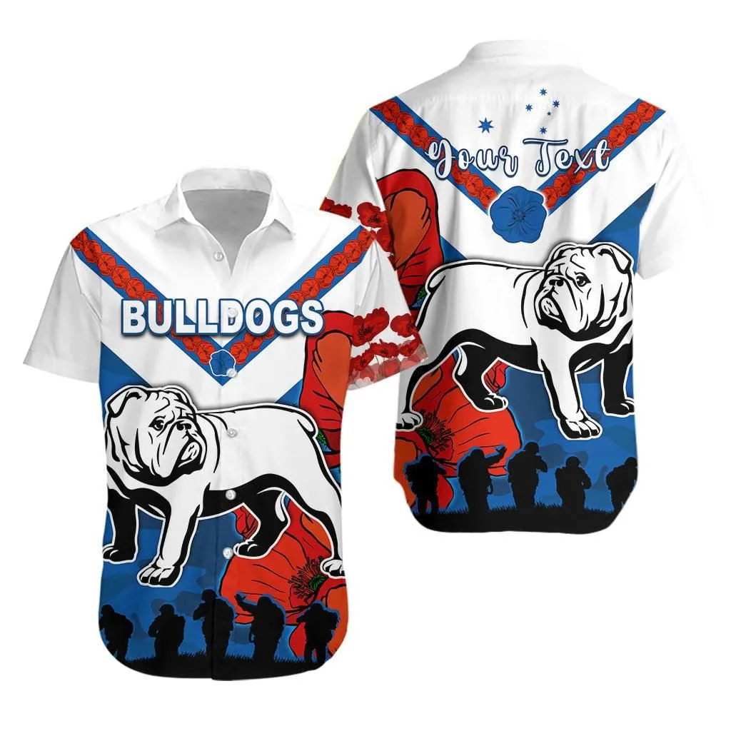 (Custom Personalised) Bulldogs Anzac Day Hawaiian Shirt Poppy Lest We Forget Lt13_0