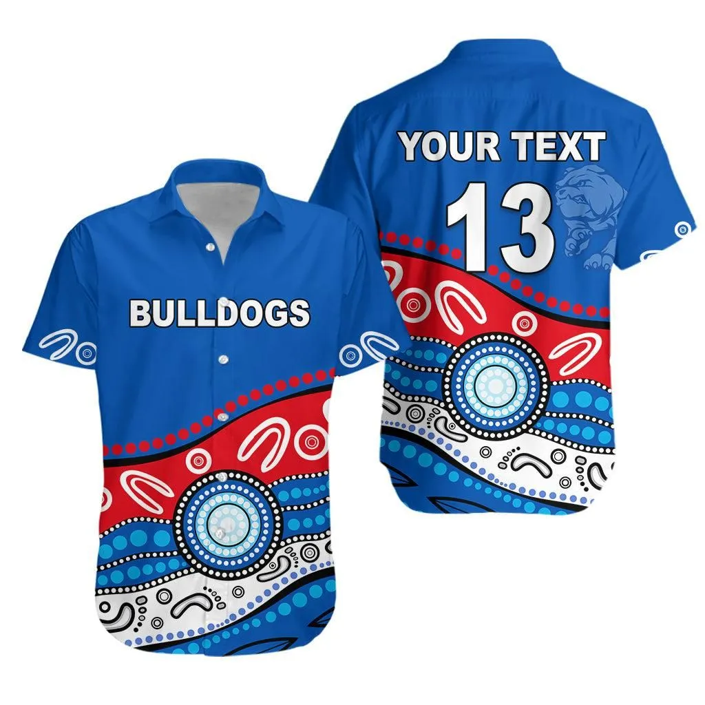 (Custom Personalised) Bulldogs Indigenous Hawaiian Shirt Western   Custom Text And Number Lt13_1