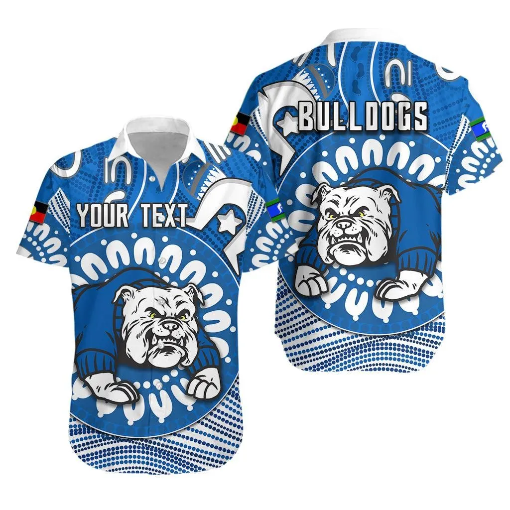 (Custom Personalised) Bulldogs Naidoc Hawaiian Shirt Indigenous   White Lt13_1