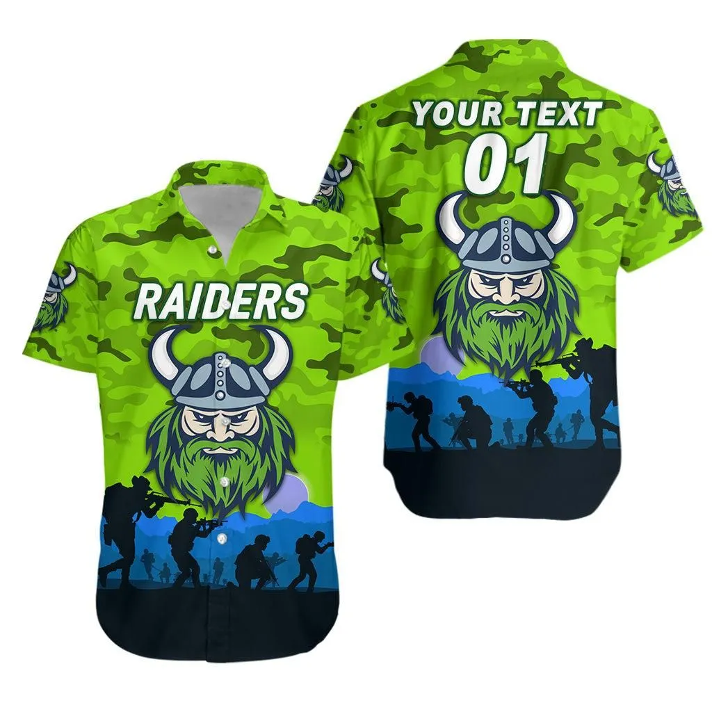 (Custom Personalised) Canberra Raiders Anzac  Hawaiian Shirt Simple Style Lt8_1