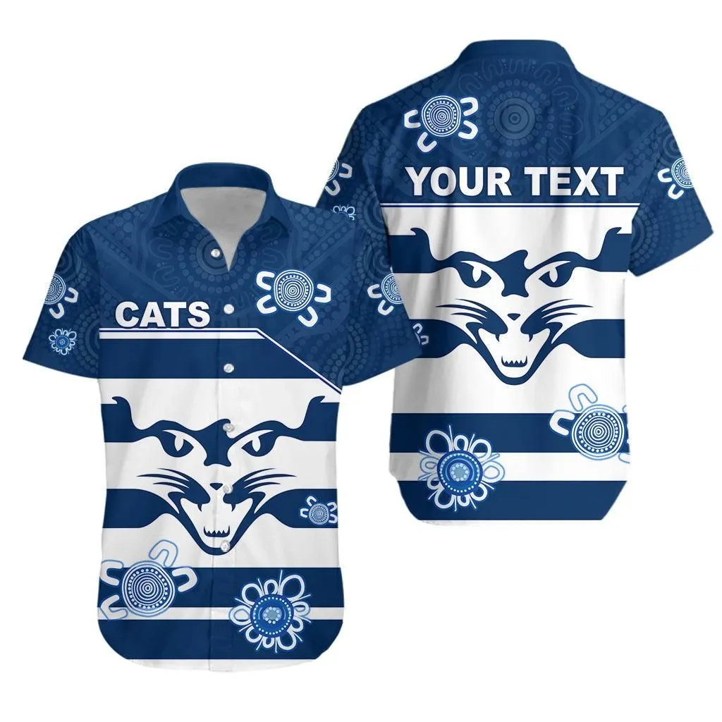 (Custom Personalised) Cats Football Hawaiian Shirt Geelong Indigenous Lt13_1