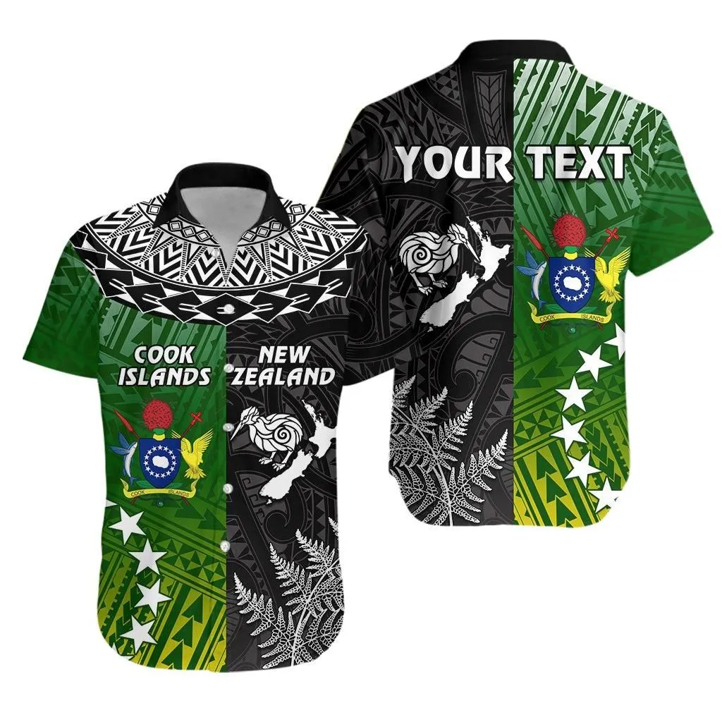 (Custom Personalised) Cook Islands Pattern And New Zealand Kiwi Hawaiian Shirt Lt13_1