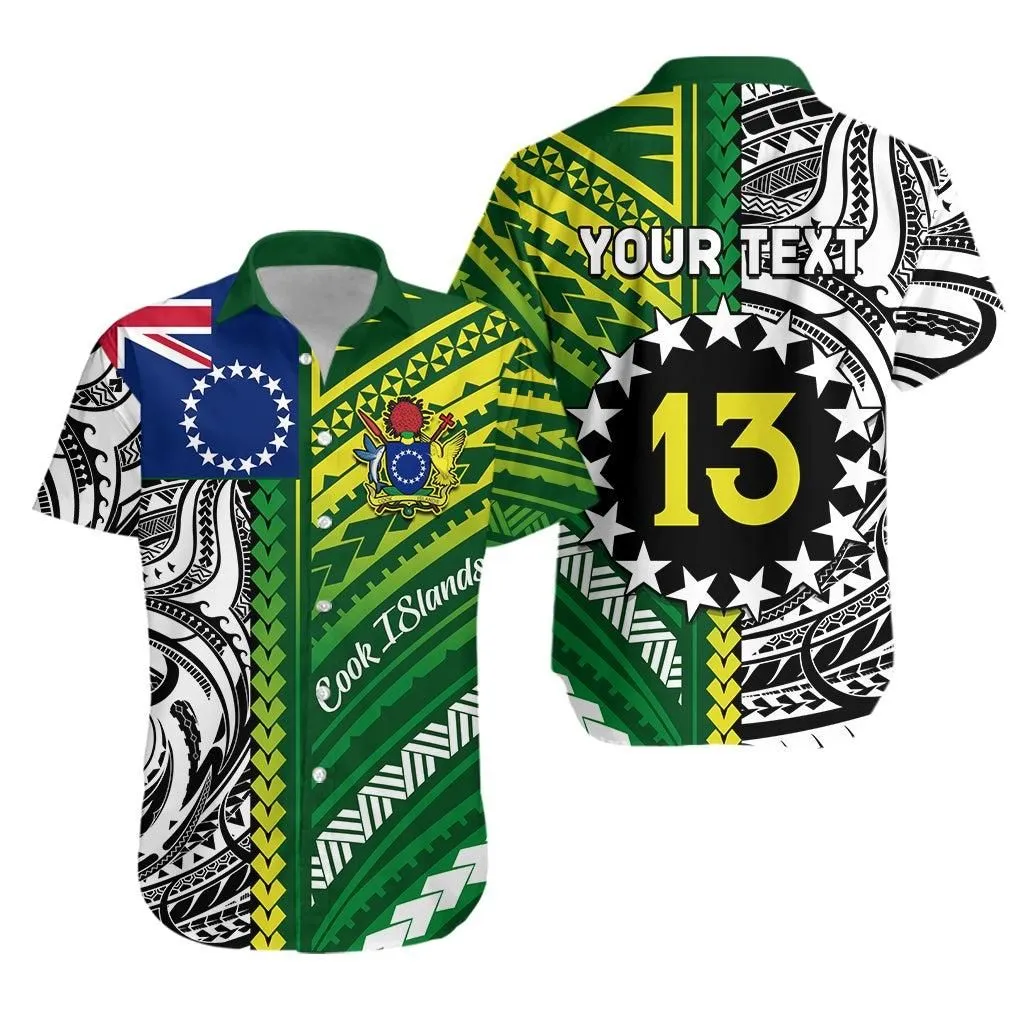(Custom Personalised) Cook Islands Unique Hawaiian Shirt Polynesia Pattern   Custom Text And Number Lt13_1
