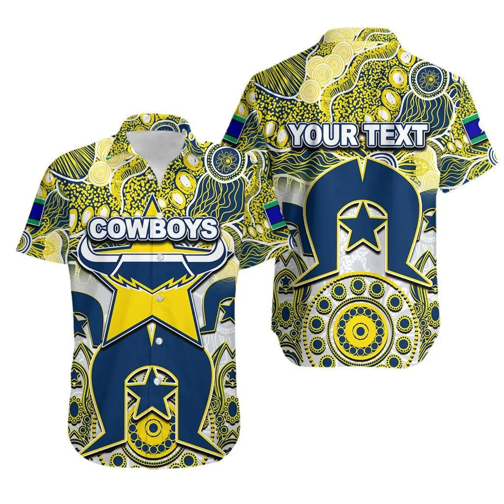 (Custom Personalised) Cowboys Torres Strait Islanders Mix Aboriginal Hawaiaan Shirt Lt6_1