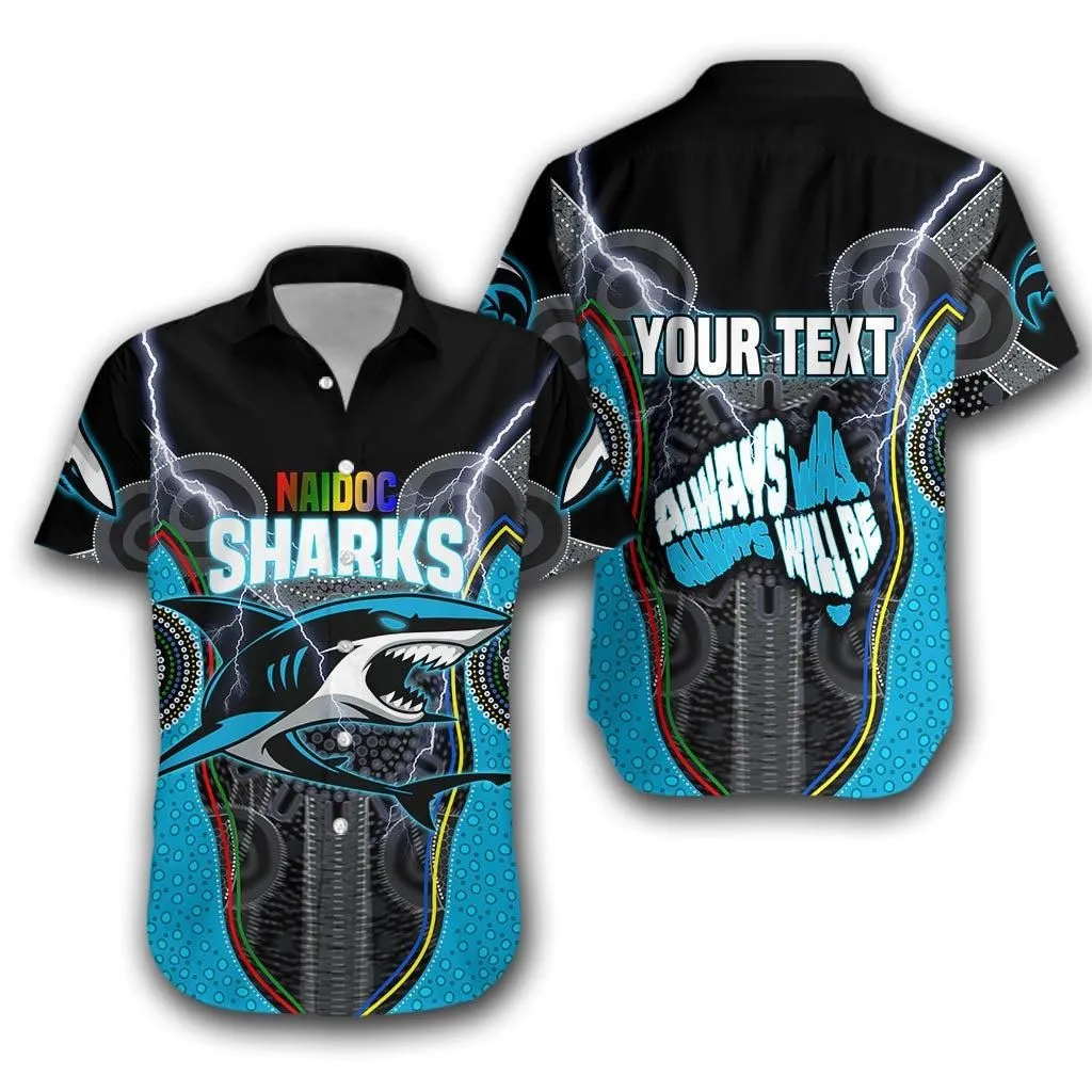 (Custom Personalised) Cronulla   Sutherland Sharks Hawaiian Shirt Naidoc Week Special Style Lt16_1