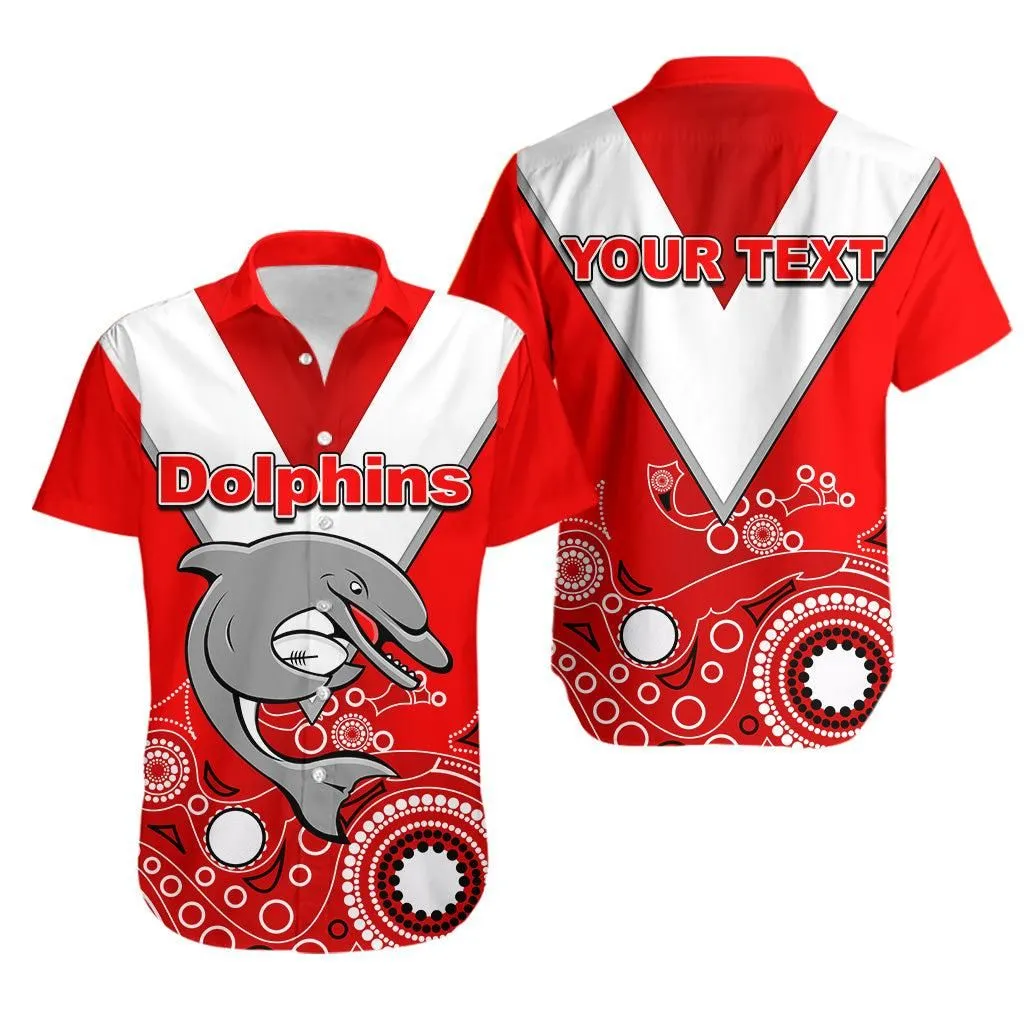 (Custom Personalised) Dolphins Rugby Aboriginal Hawaiian Shirt Lt6_0