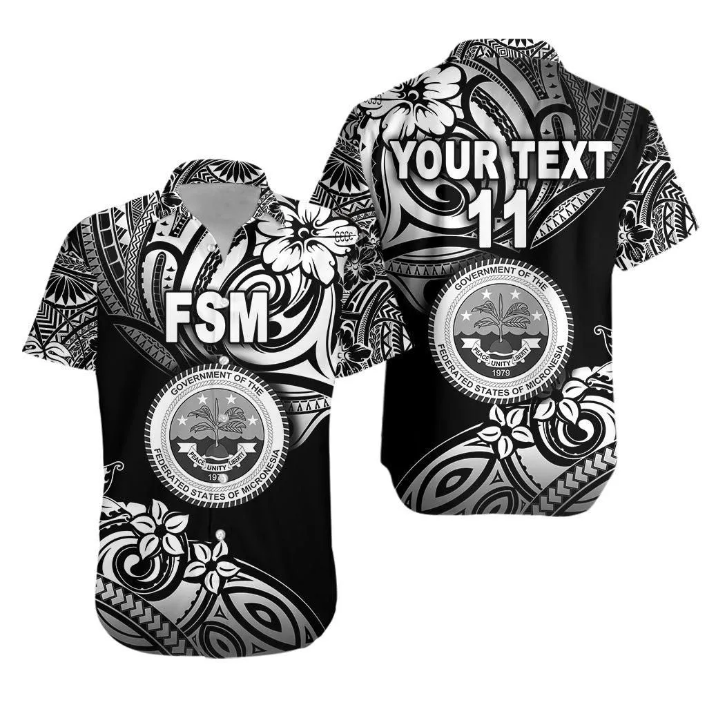 (Custom Personalised) Federated States Of Micronesia Hawaiian Shirt Unique Vibes   Black Lt8_1