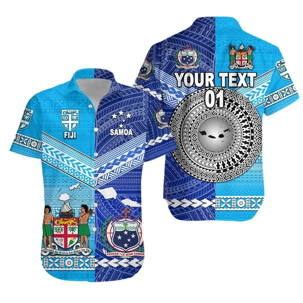 (Custom Personalised) Fiji And Samoa Hawaiian Shirt Together, Custom Text And Number Lt8_1