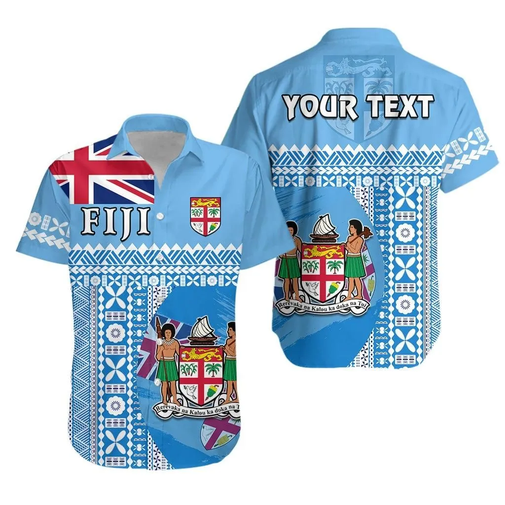 (Custom Personalised) Fiji Dreamy Hawaiian Shirt Tapa Pattern Lt13_1