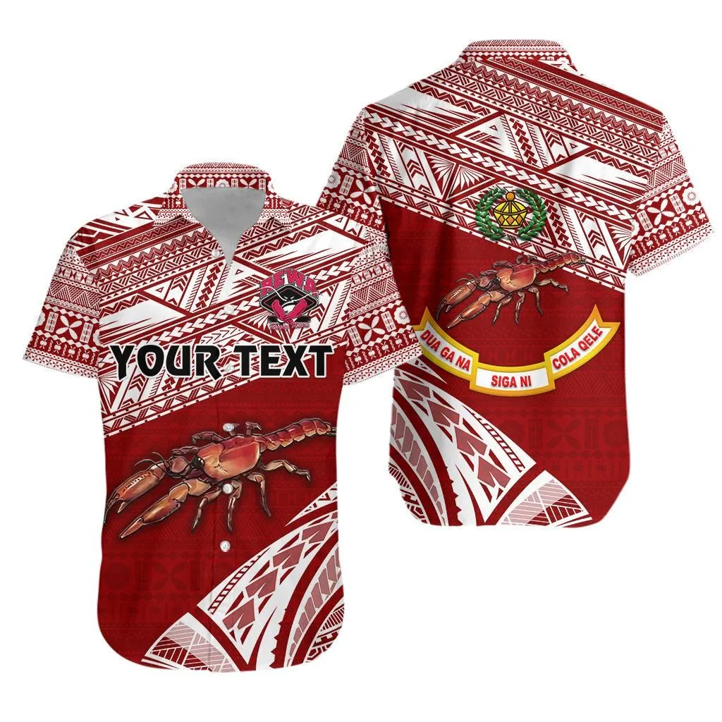 (Custom Personalised) Fiji Rewa Rugby Union Hawaiian Shirt Special Version   Red Lt8_1