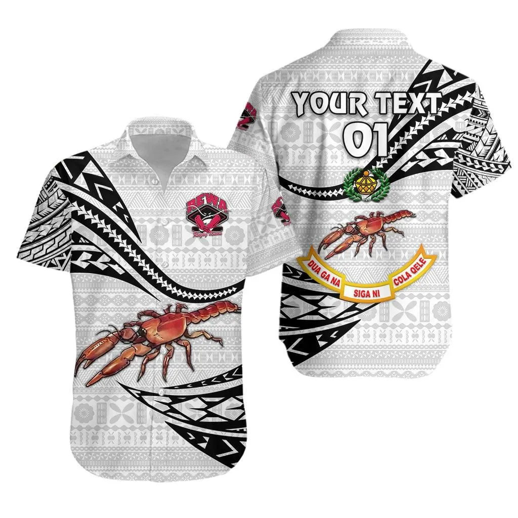 (Custom Personalised) Fiji Rewa Rugby Union Hawaiian Shirt Unique Version   White, Custom Text And Number Lt8_1