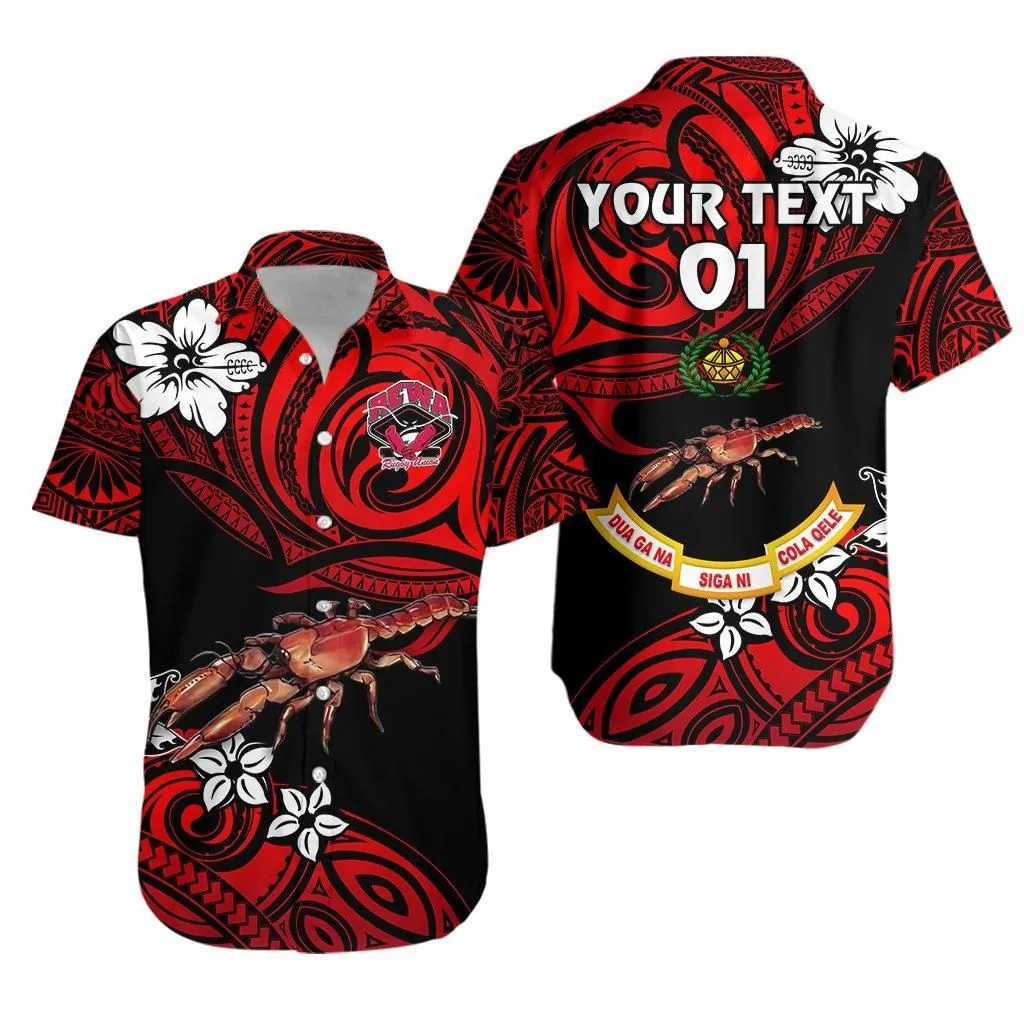 (Custom Personalised) Fiji Rewa Rugby Union Hawaiian Shirt Unique Vibes   Red, Custom Text And Number Lt8_1