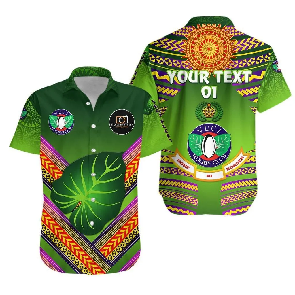 (Custom Personalised) Fiji Vuci Rugby Club Hawaiian Shirt Creative Style   Green, Custom Text And Number Lt8_1